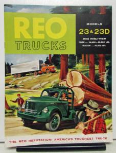 1953 REO Truck Model 22 & 23D Sales Brochure With Brief Specification