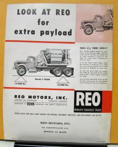 1954 1955 1956 1957 REO Truck Tandems Sales Brochure