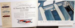 1954 Chevrolet Belair Two Ten One Fifty Series Original Color Sales Brochure