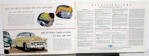 1954 Chevrolet Belair Two Ten One Fifty Series Original Color Sales Brochure