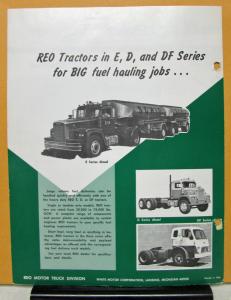 1961 1962 1963 1964 1965 REO Truck E D DF Series Fuel Delivery Sales Brochure