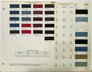 1967 Chevrolet DuPont Paint Chips Colors Product Sheets