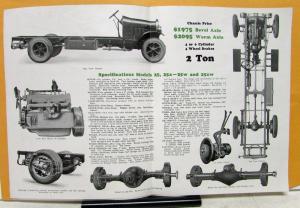 1929 Stewart Truck Model 25 25X 25W 25XW Sales Folder With Specifications Price