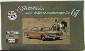 1967 Chevrolet Chevelle Custom Feature Accessories Sales Brochure Die Cut Cover