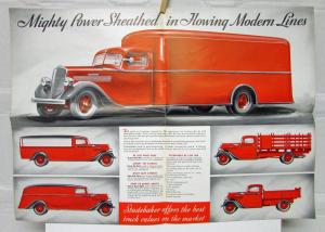 1935 Studebaker Truck Model T & W Sales Folder With Specifications Price