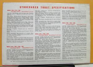 1935 Studebaker Truck Model T & W Sales Folder With Specifications Price