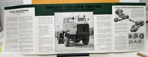 1948 Walter Tractor Trucks Model ACV SWV Sales Brochure & Specification Sheet