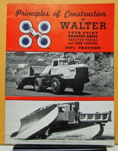 1950 Walter Truck Principles Of Construction Sales Brochure