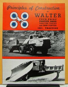 1953 Walter Truck Principles Of Construction Sales Brochure