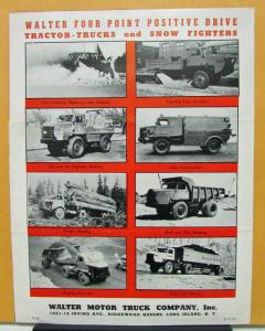 1953 Walter Truck Principles Of Construction Sales Brochure