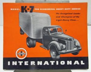 1946 International Harvester Truck Model K 7 Sales Brochure & Specifications