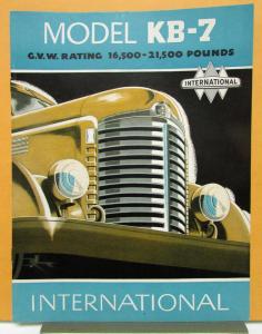 1947 International Harvester Truck Model KB 7 Sales Brochure & Specifications