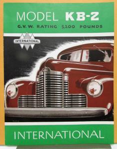 1948 International Harvester Truck Model KB 2 Sales Brochure & Specifications