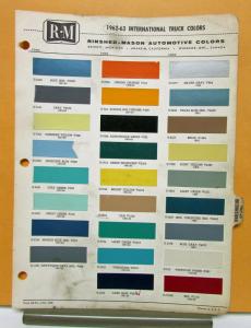 1962 1963 International Harvester Truck Paint Chips