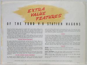 1940 Ford V8 Station Wagons Color Sales Folder Woody - Vintage Reprint