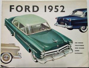 1952 Ford Car Color Sales Folder XL Original Belgium Market Dutch Text