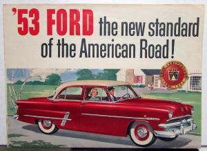 1953 Ford Mainline Customline Crestline New Features XL Color Sales Folder Orig