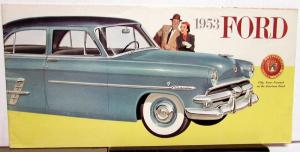 1953 Ford Mainline Customline Crestline Cars XL Sales Brochure Original Rev 4 53