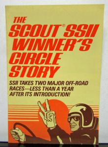 1978 International IHC Scout Truck Model SS II Winners Riverside Baja Leeflet