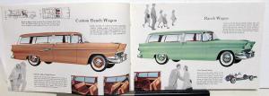 1956 Ford Station Wagons Custom Ranch Parklane Country Squire Sales Brochure