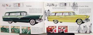 1956 Ford Station Wagons Custom Ranch Parklane Country Squire Sales Brochure