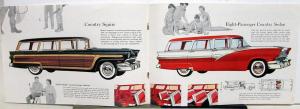 1956 Ford Station Wagons Custom Ranch Parklane Country Squire Sales Brochure