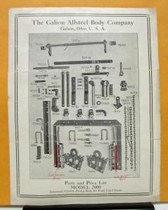 1925 Ford Truck Auto Gravity Dump Body Price List By Galion Allsteel