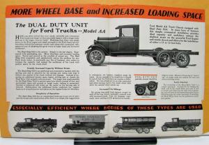 1928 Ford Truck Model AA Dual Duty Special Equipment Sales Brochure