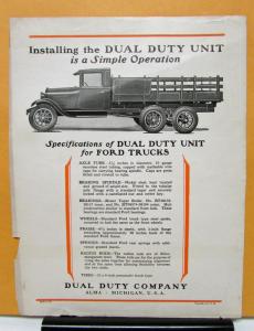 1928 Ford Truck Model AA Dual Duty Special Equipment Sales Brochure