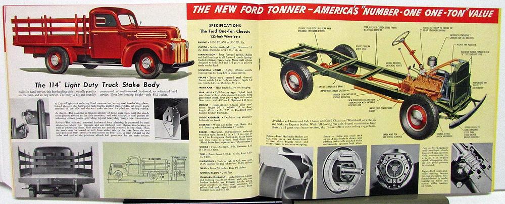 1946 Ford Truck One Ton Proved Approved Improved Sales Brochure