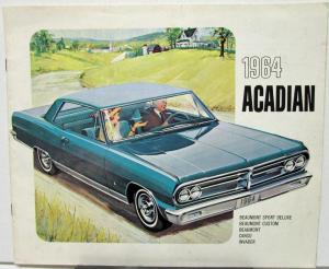 1964 Acadian Beaumont Canso Invader Canadian Dealer Sales Brochure