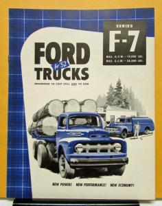 1952 Ford Truck Model F 7 Sales Brochure and Specifications