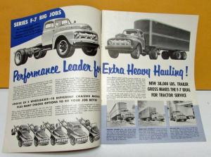 1952 Ford Truck Model F 7 Sales Brochure and Specifications