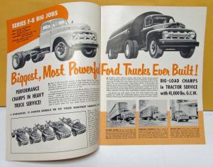 1952 Ford Truck Model F 8 Sales Brochure and Specifications