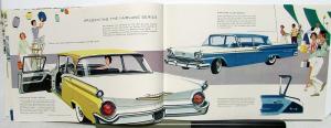 1959 Ford Custom 300 & Fairlane 500 Series Car Sales Brochure XL Original 10/58