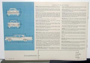 1959 Ford Custom 300 & Fairlane 500 Series Car Sales Brochure XL Original 10/58