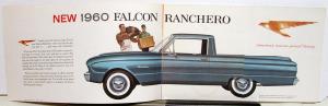 1960 Ford Falcon Ranchero Pickup Truck Color Sales Brochure Original