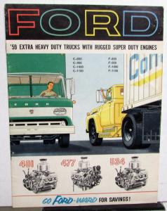 1959 Ford Truck C F 850 950 1000 1100 Extra Heavy Duty Sales Brochure