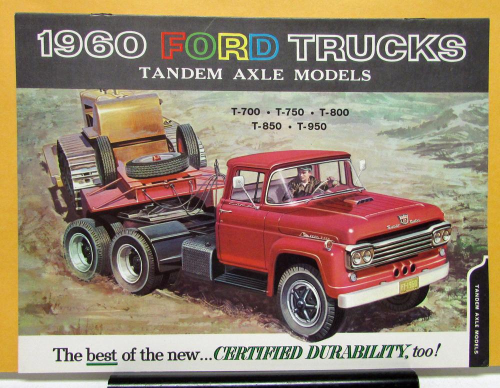Automobilia 1961 Ford Tandem Axle Models T 700 T 750 T 800 T 850 T 950 Truck Sales Brochure Vehicle Parts Accessories Ubi Uz