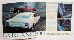 1968 Ford Fairlane 500 Torino GT Wagon XL Color Sales Brochure Rev 12 67