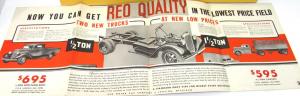 1935 REO Truck Dealer Sales Brochure 1/2 & 1.5 Ton Speedwagon Large Folder Rare