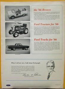 1966 Ford Mercury Lincoln Employee Sales Brochure Comet Mustang Thunderbird