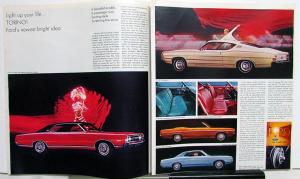 1968 Ford Mustang TBird Torino Falcon Color Oversized Sales Brochure Original