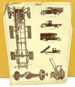 1934 Stewart Trucks Dealer Sales Data Sheet Model 45X Dated 1-2-34 Original