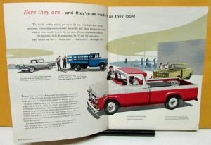 1957 Ford Truck Model F 100 250 350 Light Duty Sales Brochure & Specifications