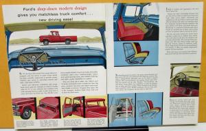 1957 Ford Truck Model F 100 250 350 Light Duty Sales Brochure & Specifications