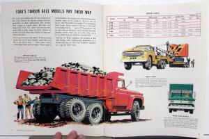 1959 Ford Tandem Axle Trucks T-700 -750 -800 -850 -950 Sales Brochure Original