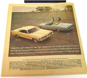 1965 Pontiac Dealer Newspaper Ad Inset Boston Sunday Globe Tempest Le Mans GTO