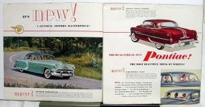 1953 Pontiac Dealer Sales Brochure Folder Large Chieftain Catalina Dual-Streak