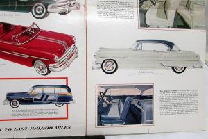 1953 Pontiac Dealer Sales Brochure Folder Large Chieftain Catalina Dual-Streak